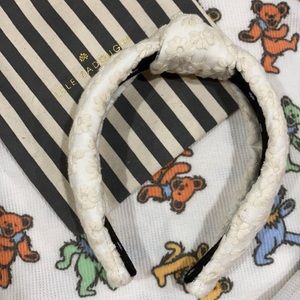 Lele Sadhoughi White Eyelet Headband